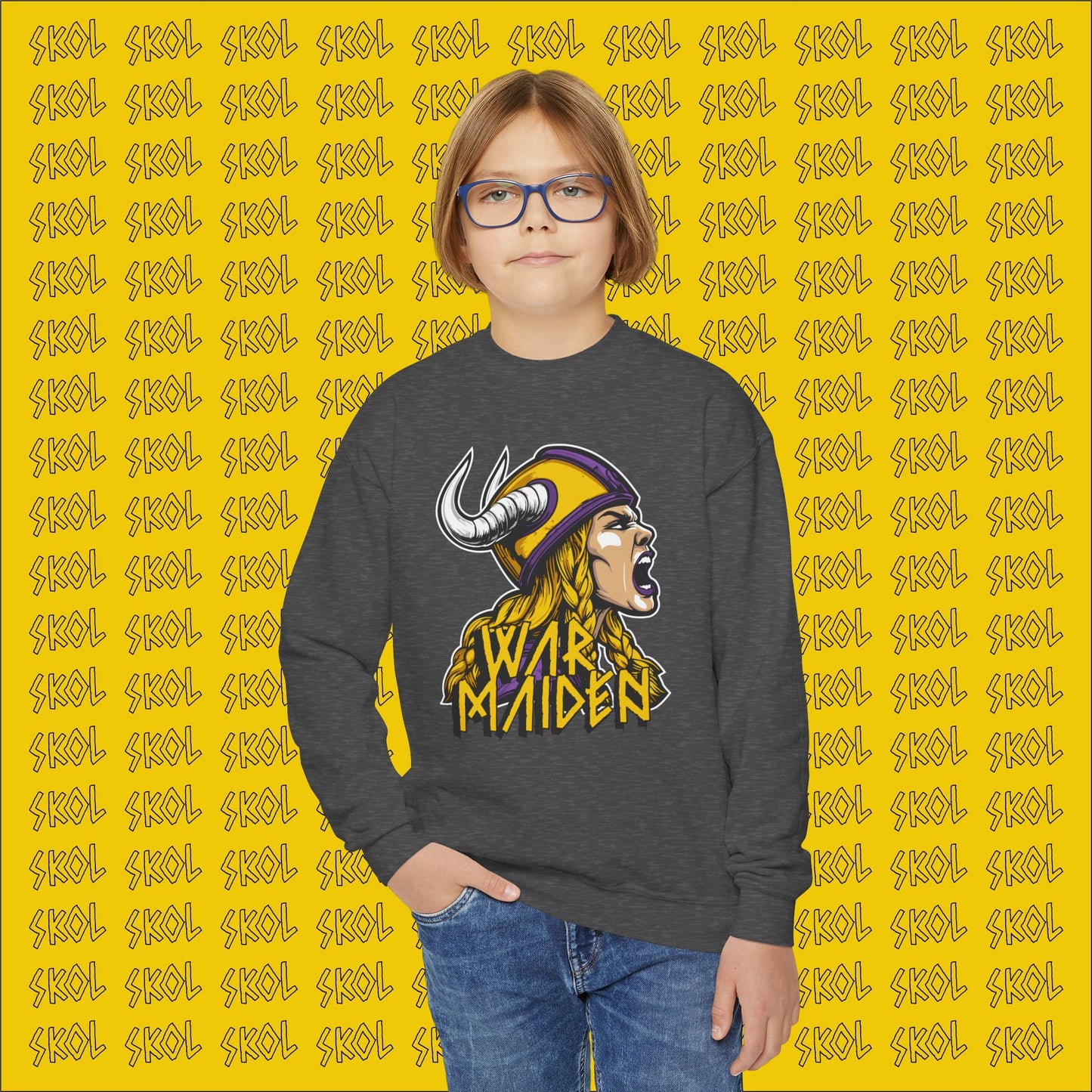 War Maiden Youth Crewneck Sweatshirt