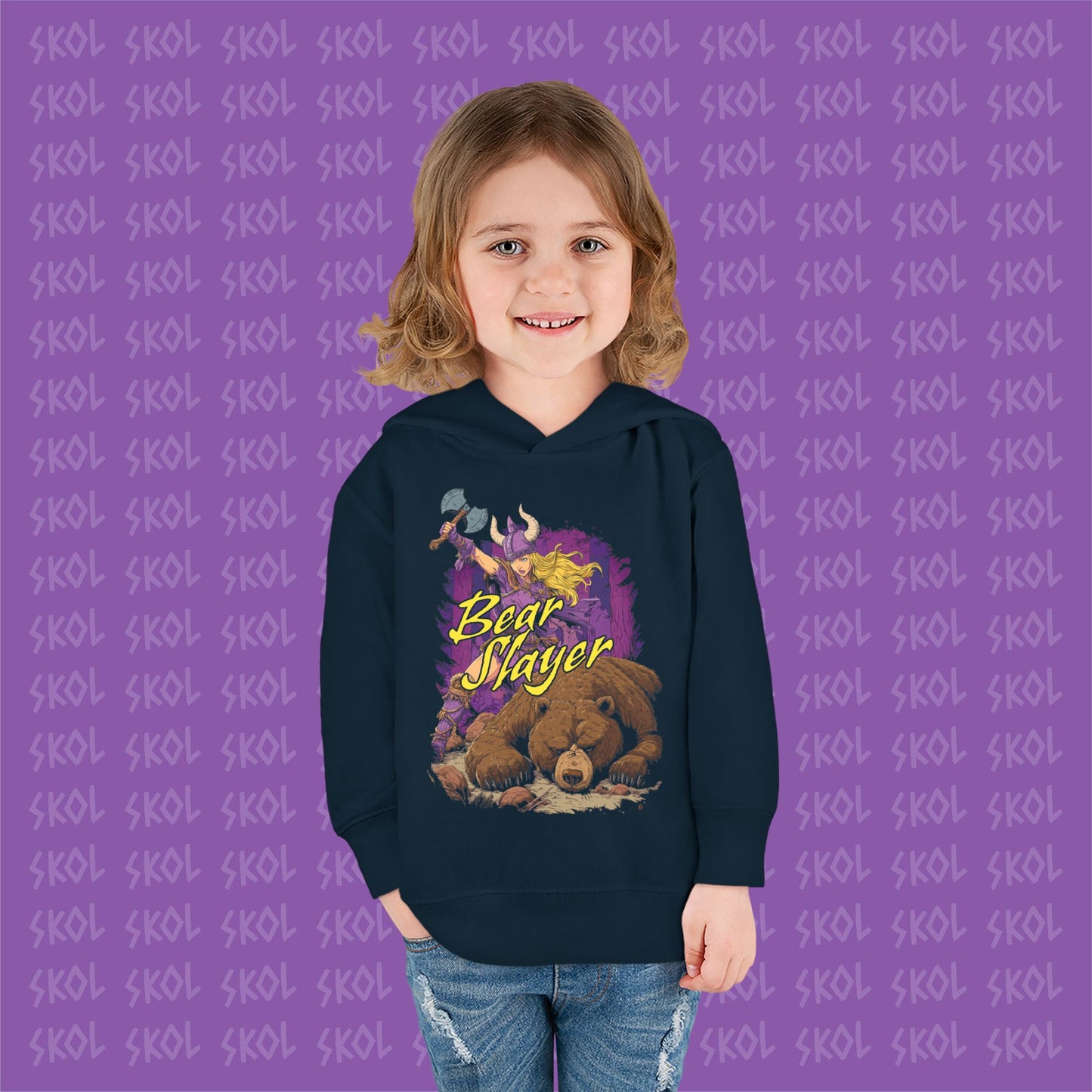 Bear Slayer | Toddler Pullover Fleece Hoodie