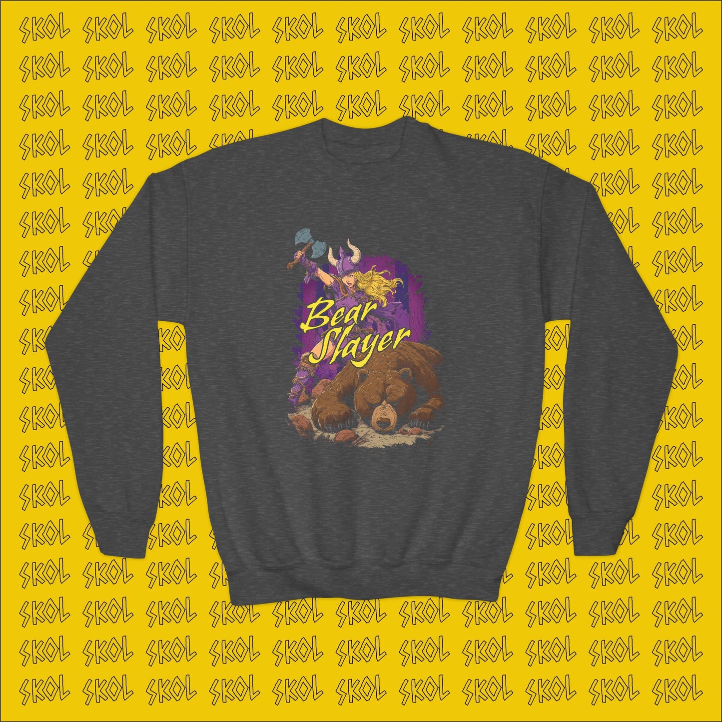 Bear Slayer Youth Crewneck Sweatshirt