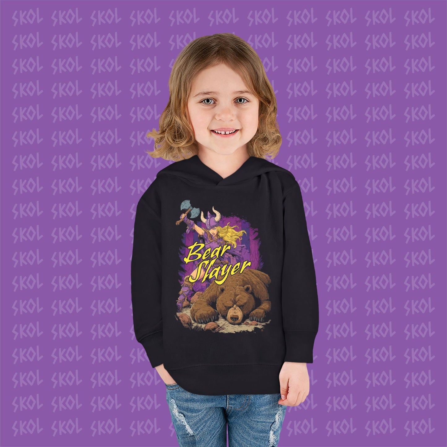 Bear Slayer | Toddler Pullover Fleece Hoodie
