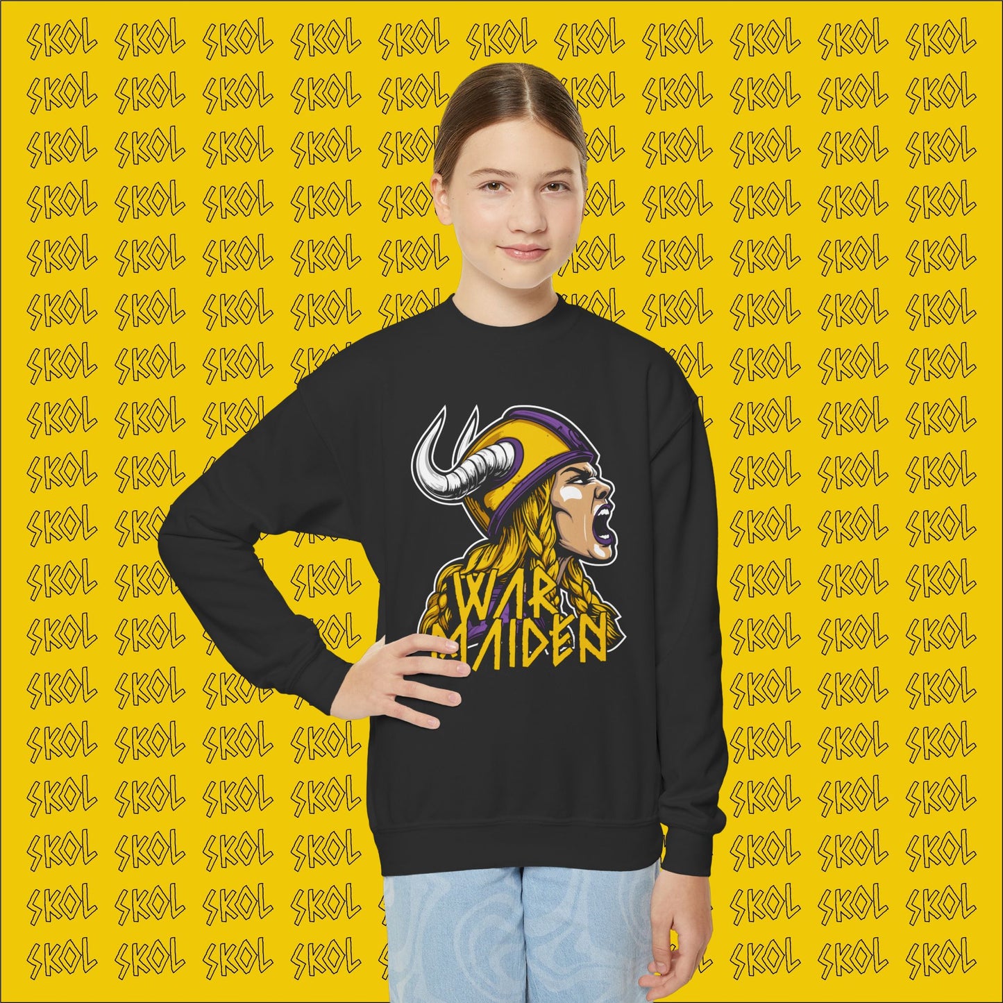 War Maiden Youth Crewneck Sweatshirt