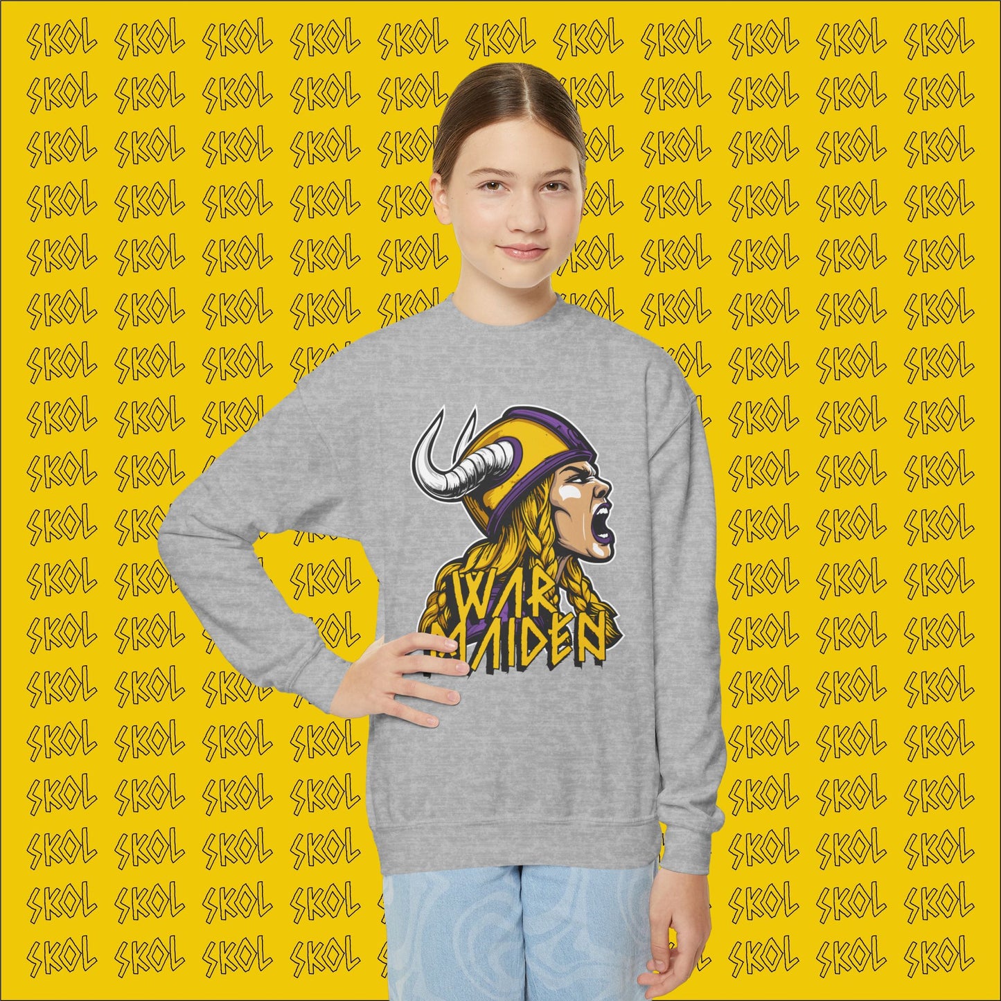 War Maiden Youth Crewneck Sweatshirt