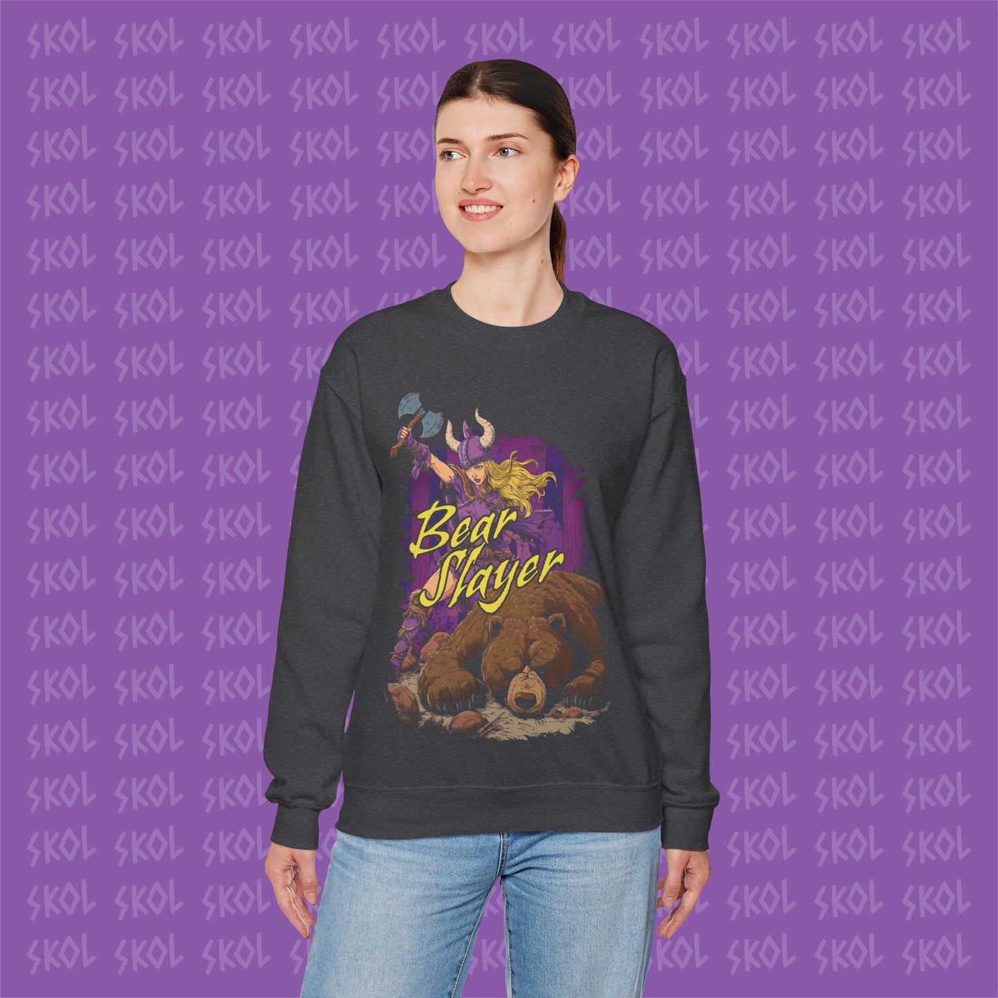 Bear Slayer Unisex Heavy Blend™ Crewneck Sweatshirt