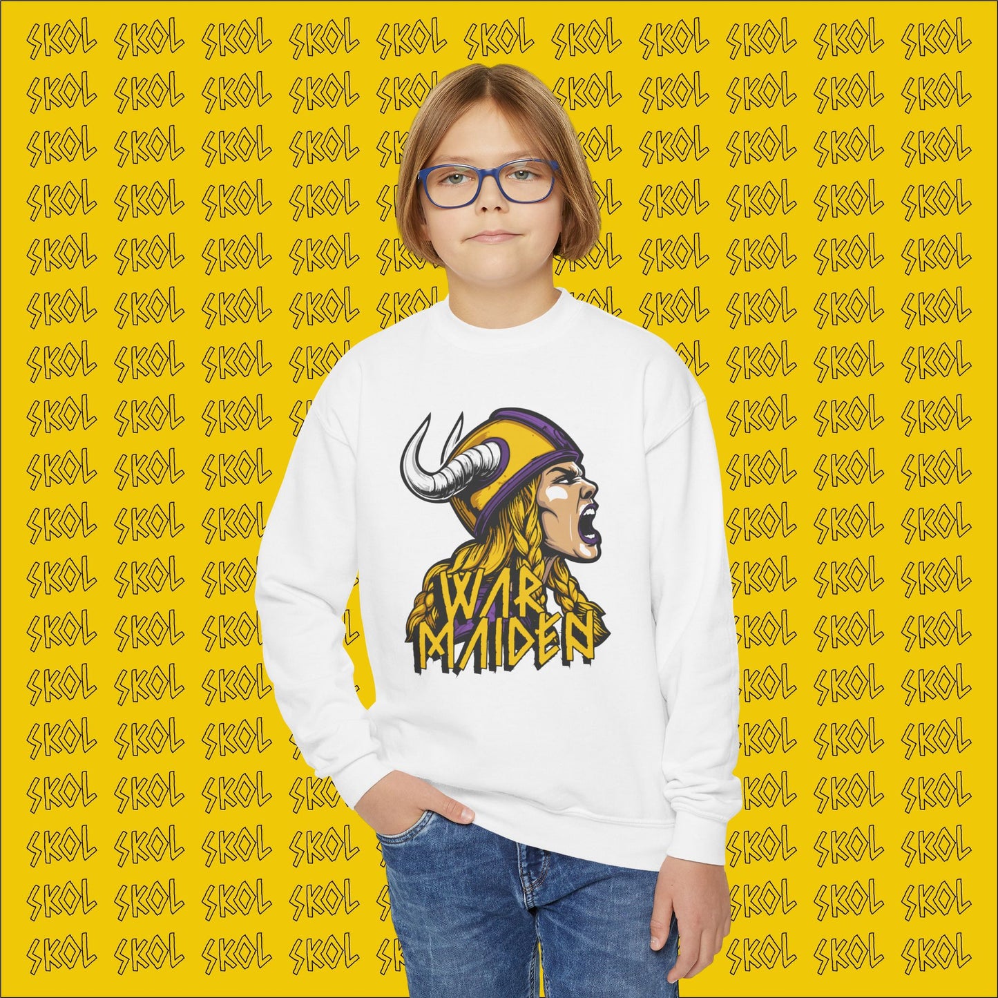 War Maiden Youth Crewneck Sweatshirt