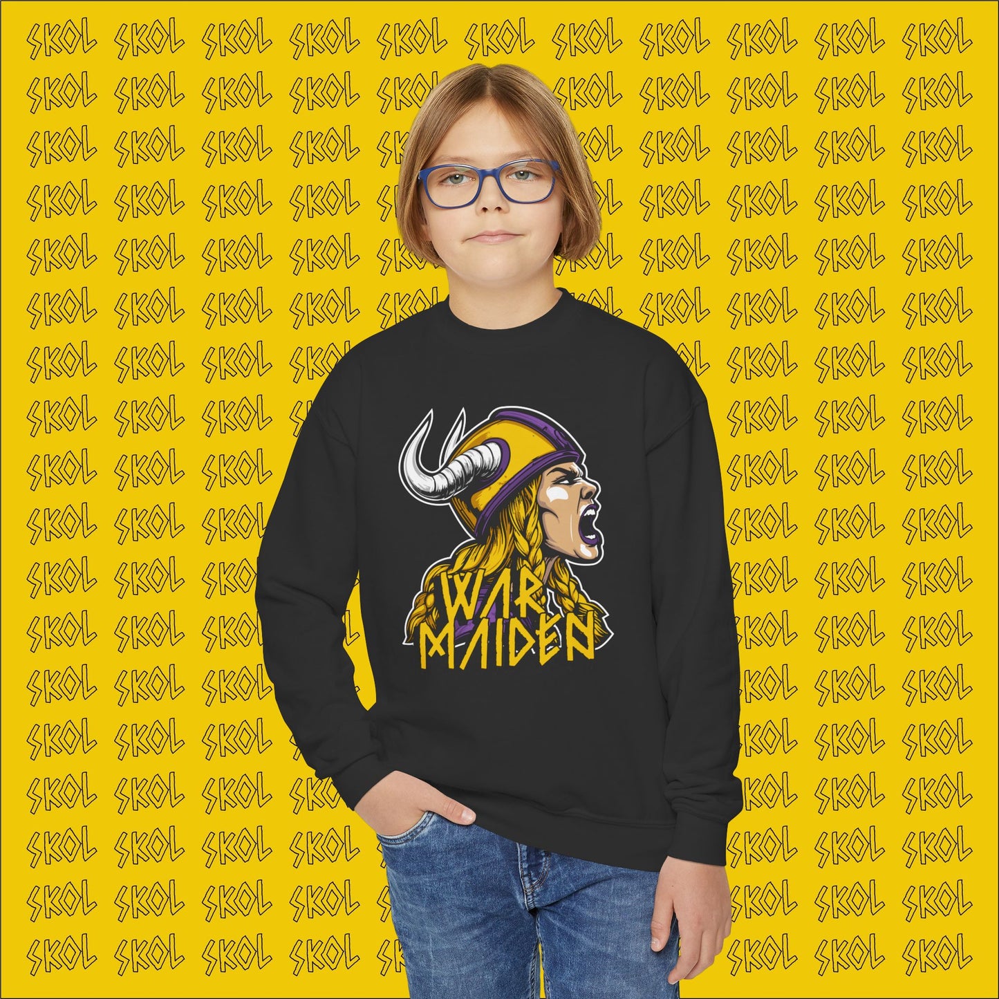 War Maiden Youth Crewneck Sweatshirt