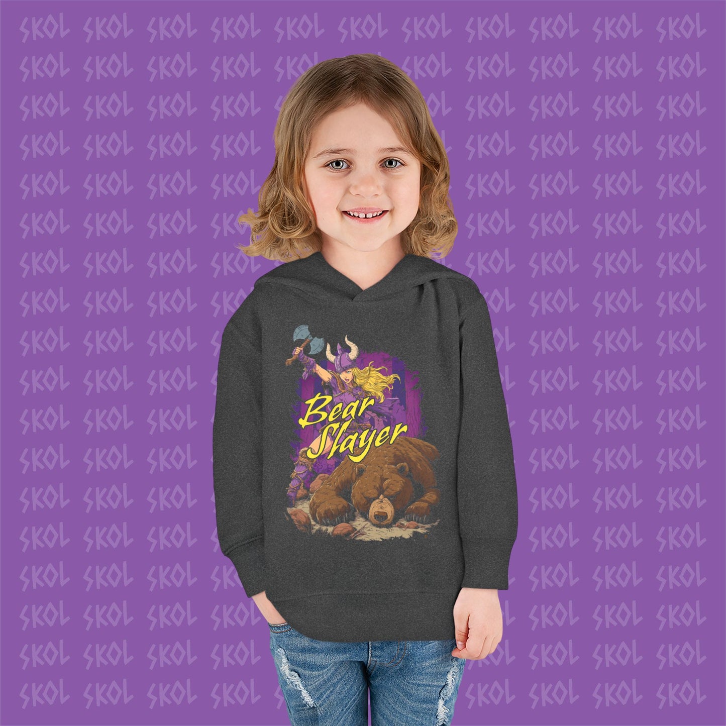 Bear Slayer | Toddler Pullover Fleece Hoodie