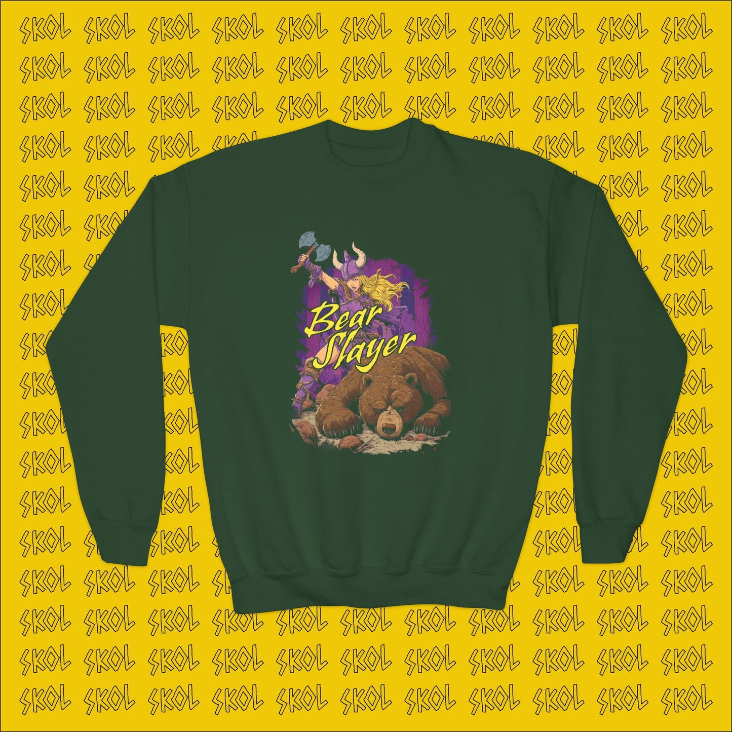 Bear Slayer Youth Crewneck Sweatshirt