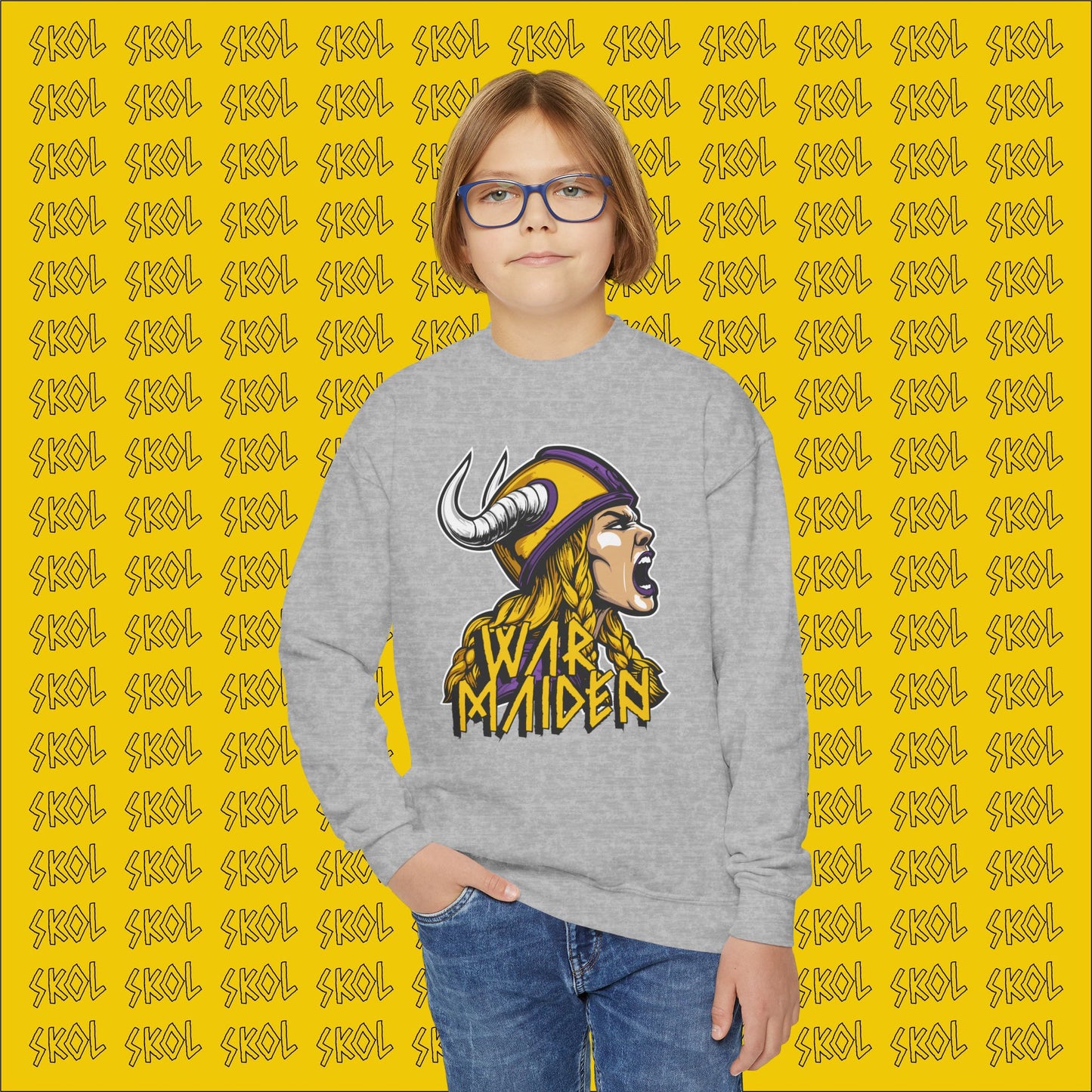 War Maiden Youth Crewneck Sweatshirt