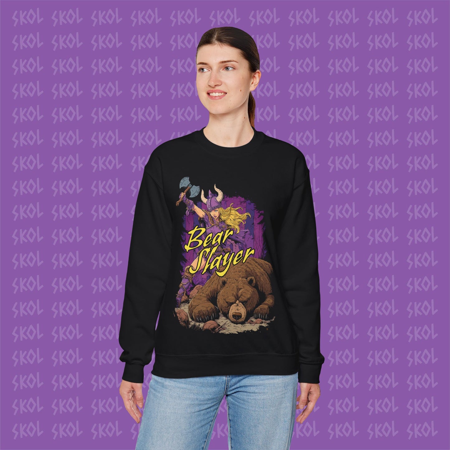 Bear Slayer Unisex Heavy Blend™ Crewneck Sweatshirt