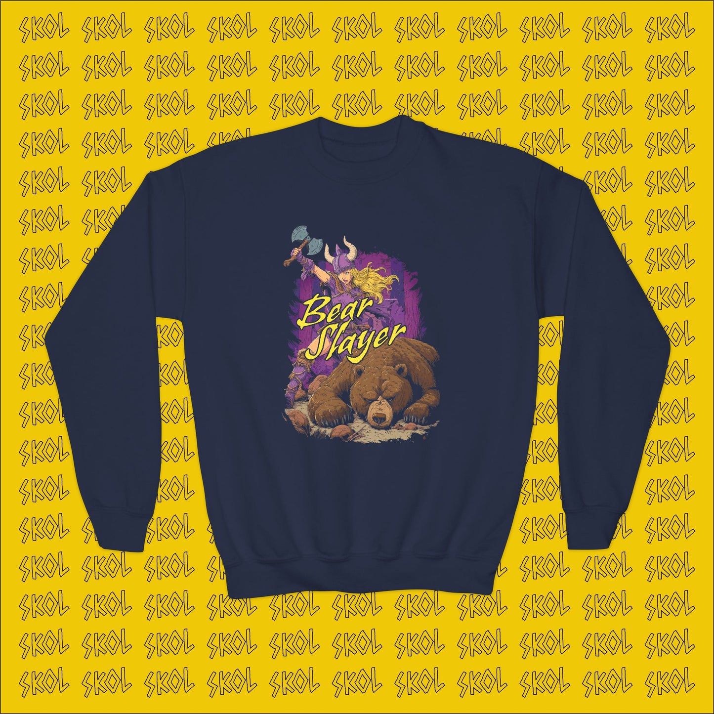 Bear Slayer Youth Crewneck Sweatshirt