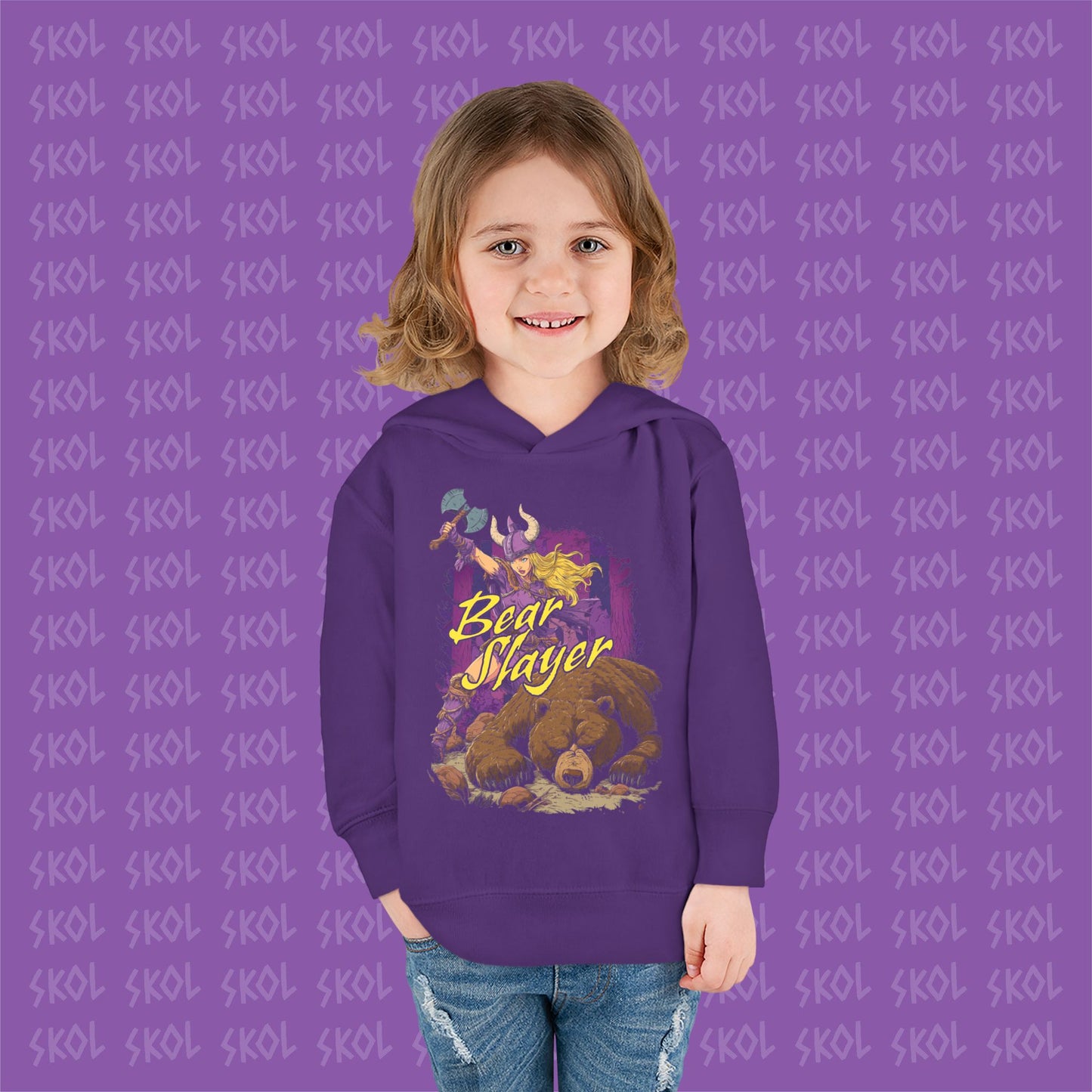 Bear Slayer | Toddler Pullover Fleece Hoodie