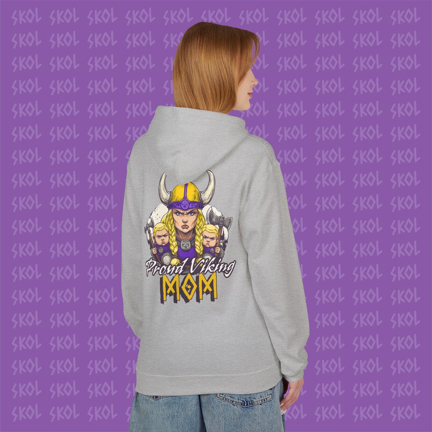 Proud Viking Mom Fleece Hoodie