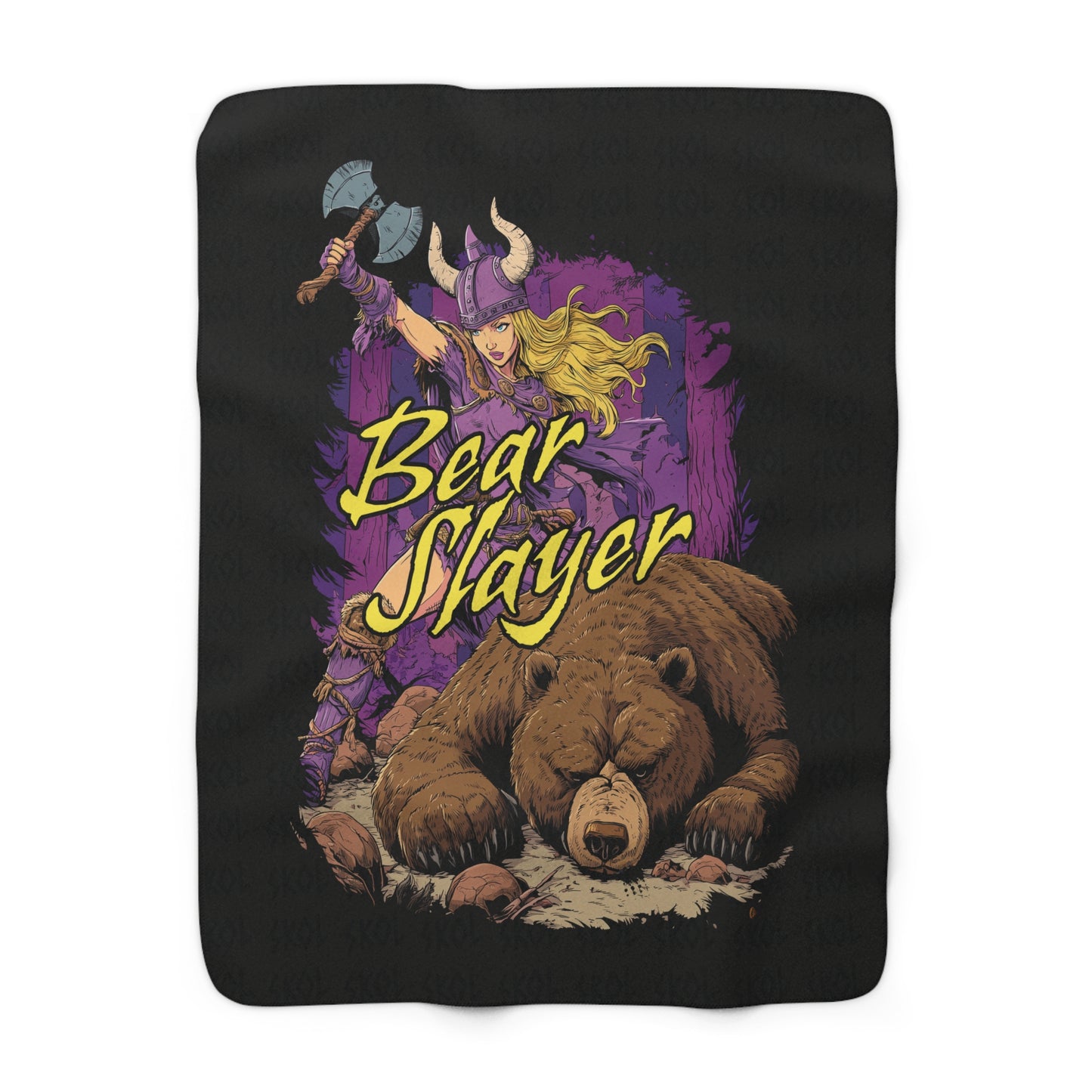Bear Slayer Sherpa Fleece Blanket