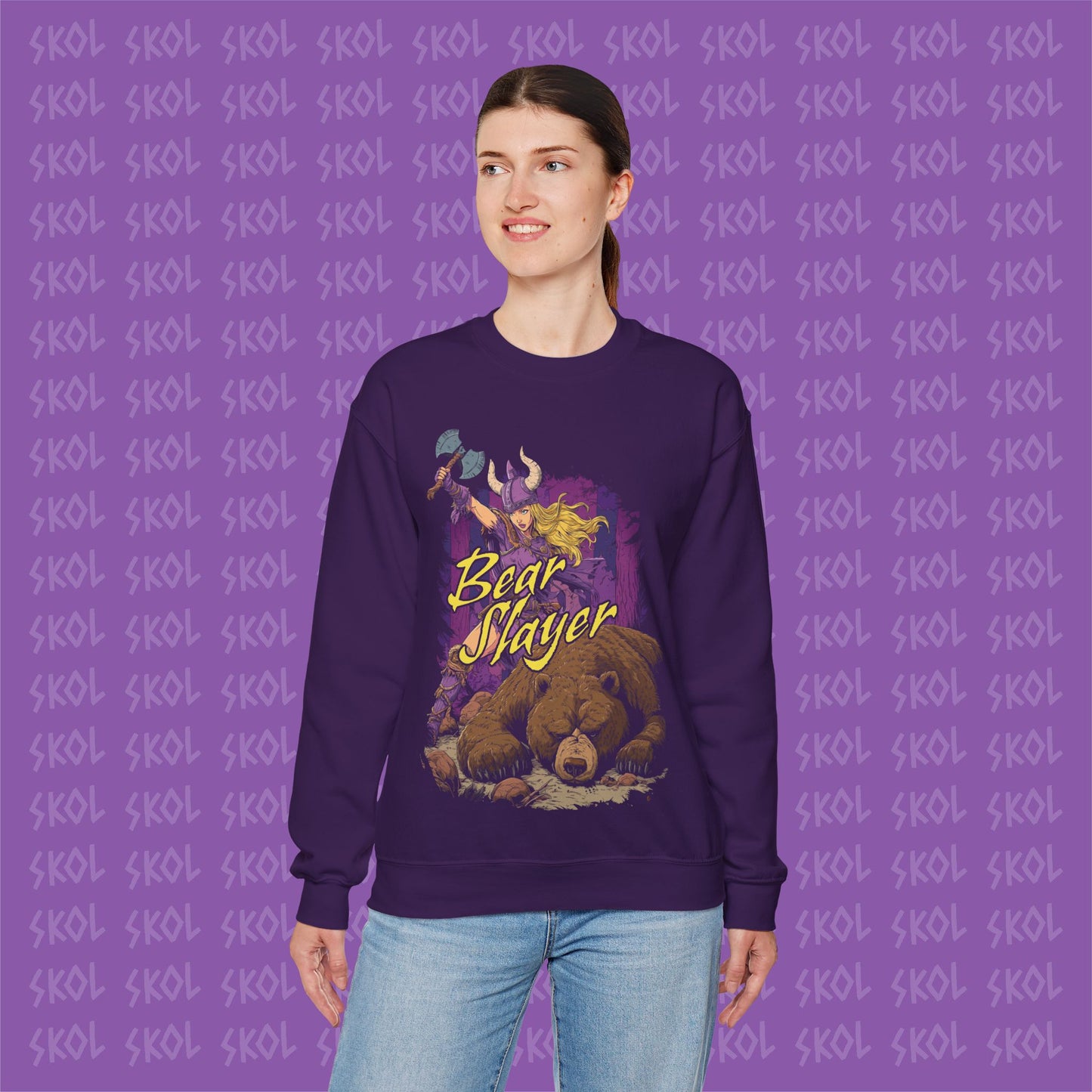Bear Slayer Unisex Heavy Blend™ Crewneck Sweatshirt
