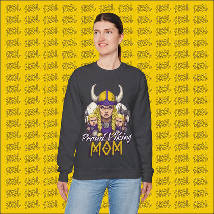 Proud Viking Mom Unisex Heavy Blend™ Crewneck Sweatshirt