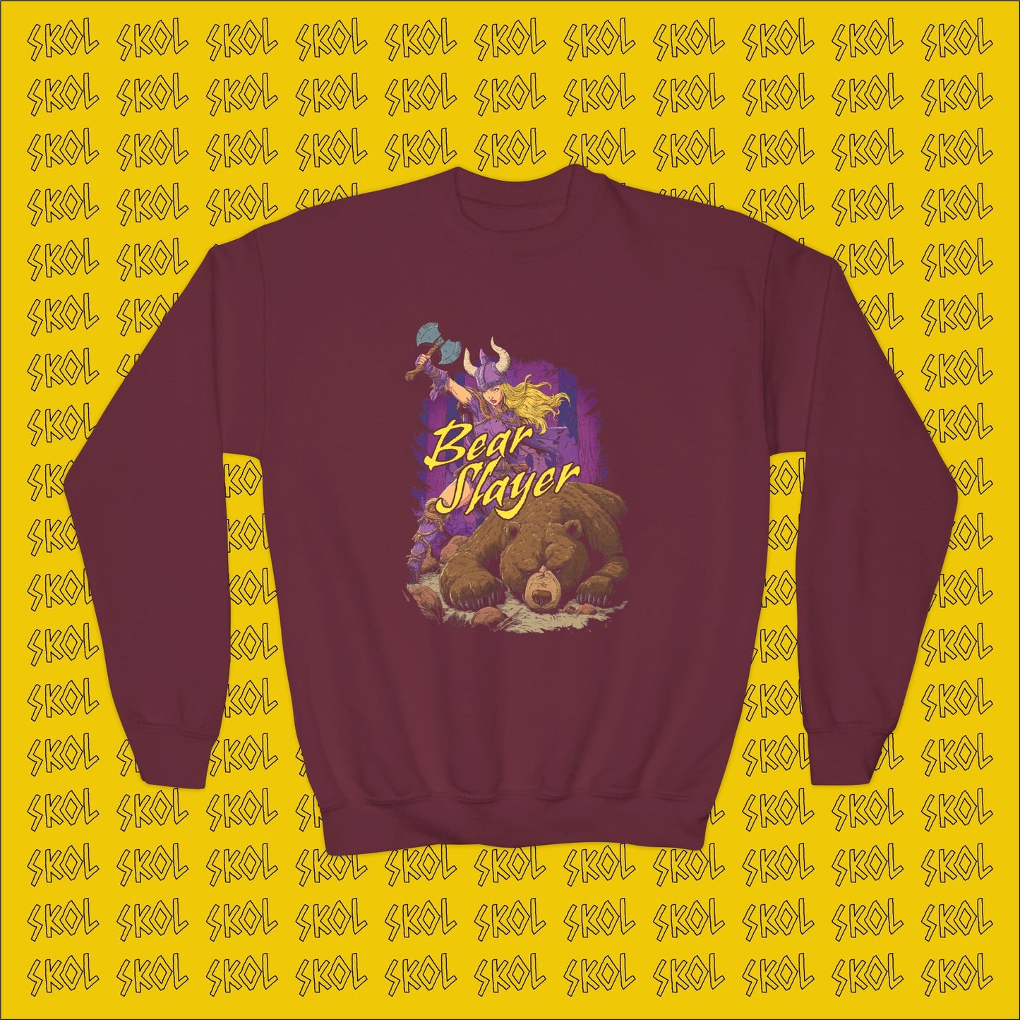 Bear Slayer Youth Crewneck Sweatshirt