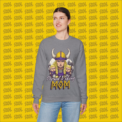 Proud Viking Mom Unisex Heavy Blend™ Crewneck Sweatshirt