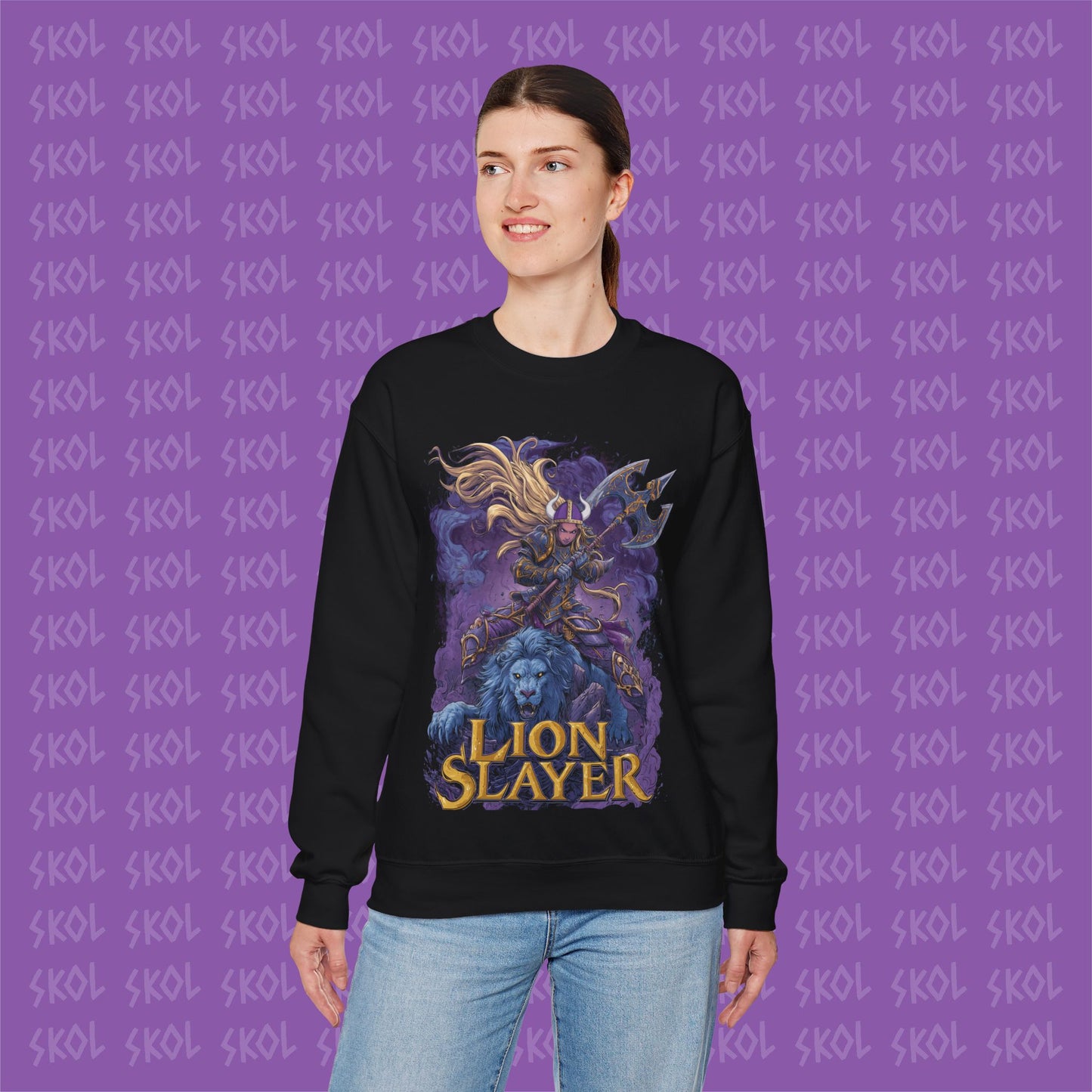 Lion Slayer Unisex Heavy Blend™ Crewneck Sweatshirt