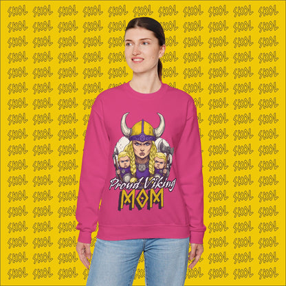 Proud Viking Mom Unisex Heavy Blend™ Crewneck Sweatshirt