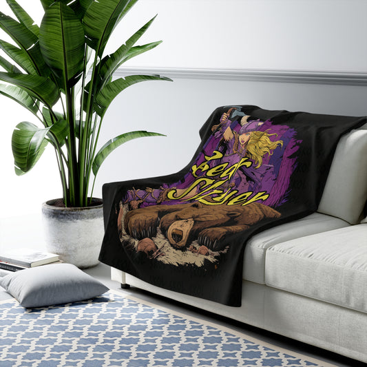 Bear Slayer Sherpa Fleece Blanket