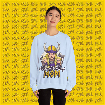 Proud Viking Mom Unisex Heavy Blend™ Crewneck Sweatshirt