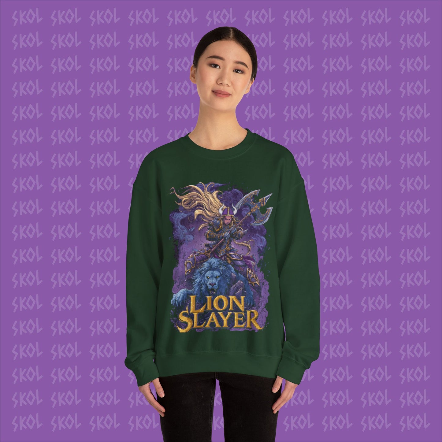 Lion Slayer Unisex Heavy Blend™ Crewneck Sweatshirt