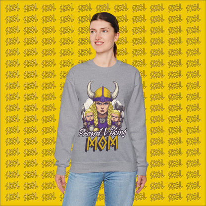 Proud Viking Mom Unisex Heavy Blend™ Crewneck Sweatshirt