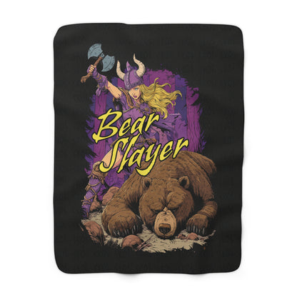 Bear Slayer Sherpa Fleece Blanket